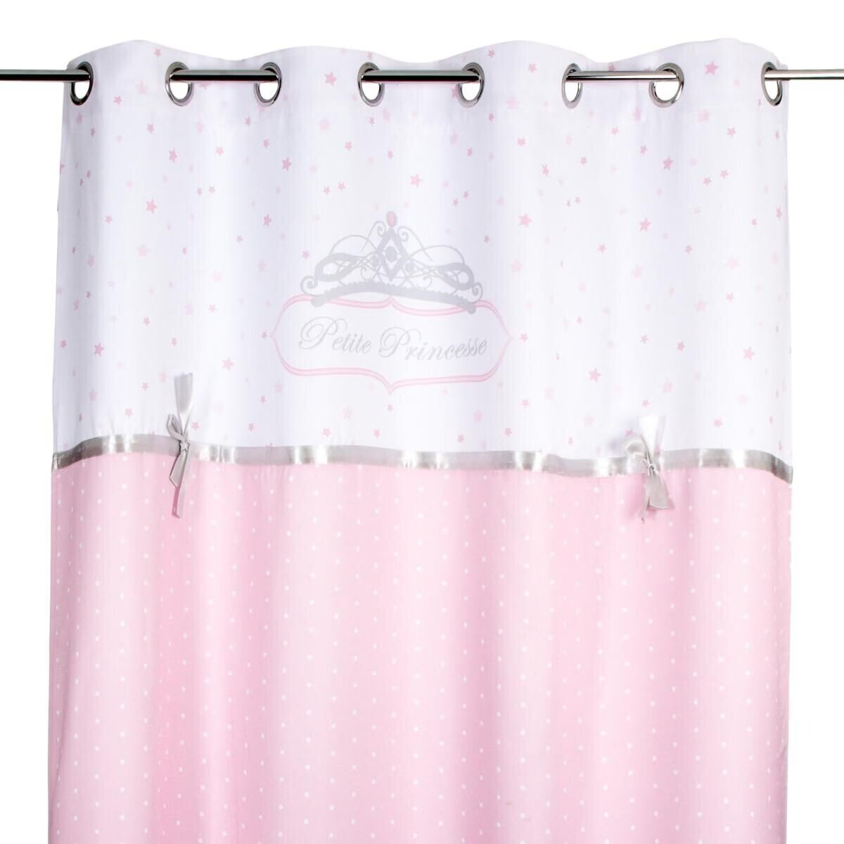 RIDEAU ENFANT FILLE JOLIE PRINCESSE-MOTIFS POÉTIQUE & NOEUDS SATINÉS