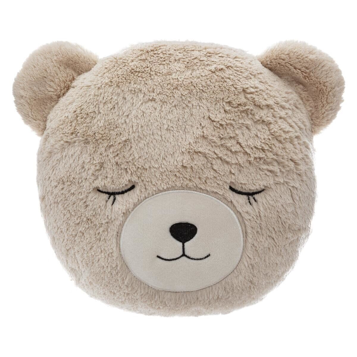 Coussin Enfant Ours-Fausse Fourrure Ultra Douce-Compagnon Apaisant pour le Coucher