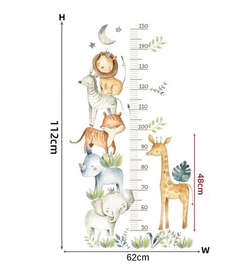 Sticker Toise Animaux de la Jungle