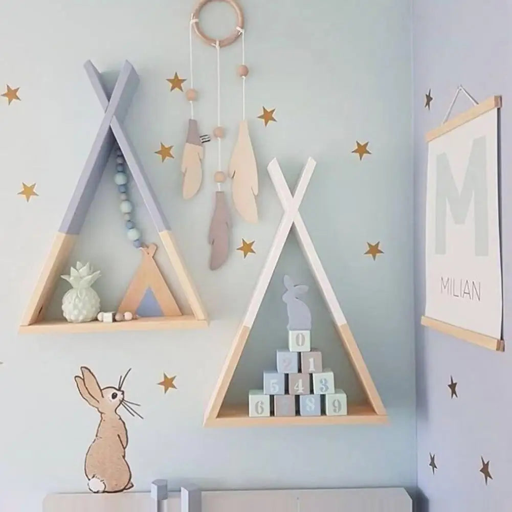 ÉTAGÈRE TIPI MURALE EN BOIS