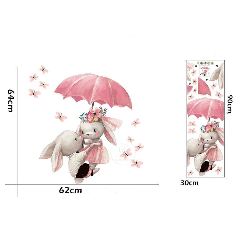 STICKER MURAL AMOUR EN VOL