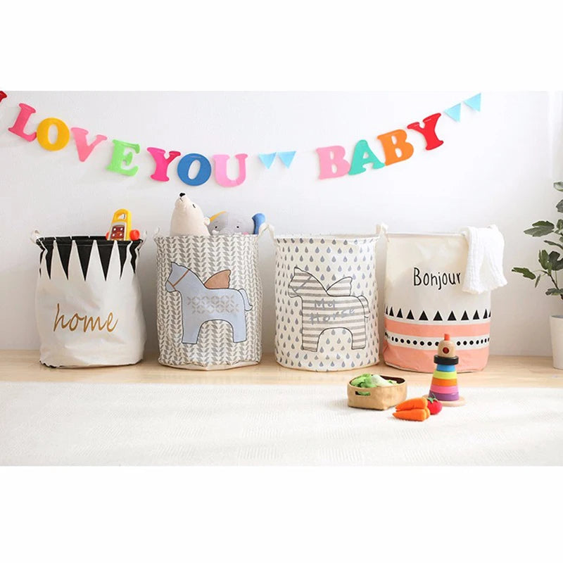 PANIER DE RANGEMENT PLIABLE EN TOILE