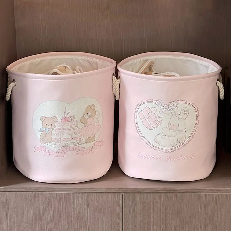 PANIER DE RANGEMENT PLIABLE EN TOILE POUR CHAMBRE FILLE
