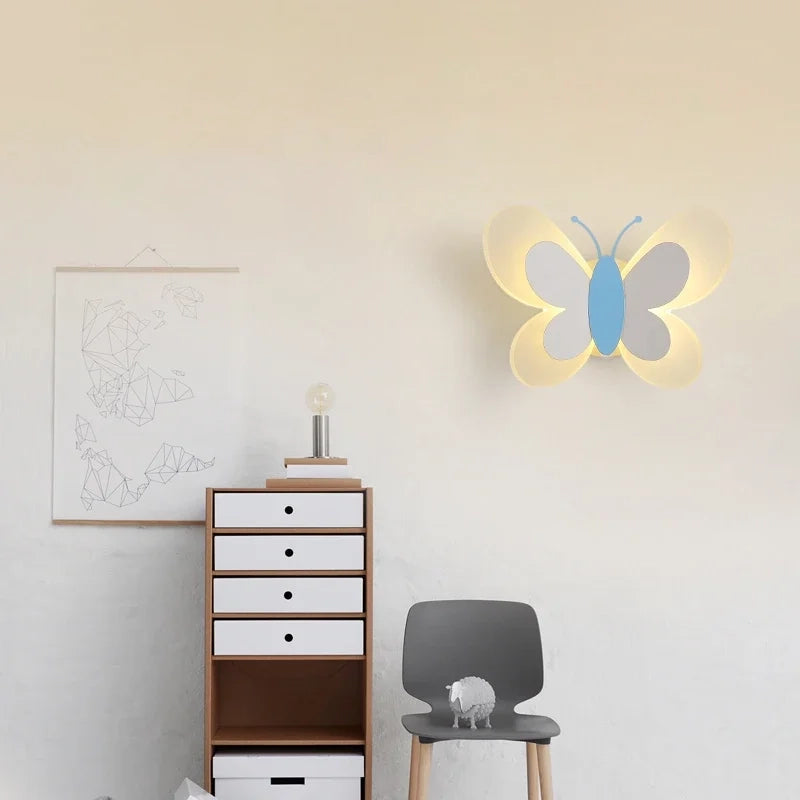 APPLIQUE MURALE PAPILLON AVEC INTERRUPTEUR TACTILE