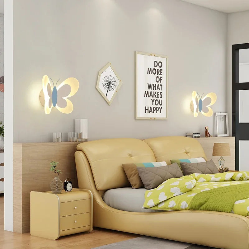 APPLIQUE MURALE PAPILLON AVEC INTERRUPTEUR TACTILE