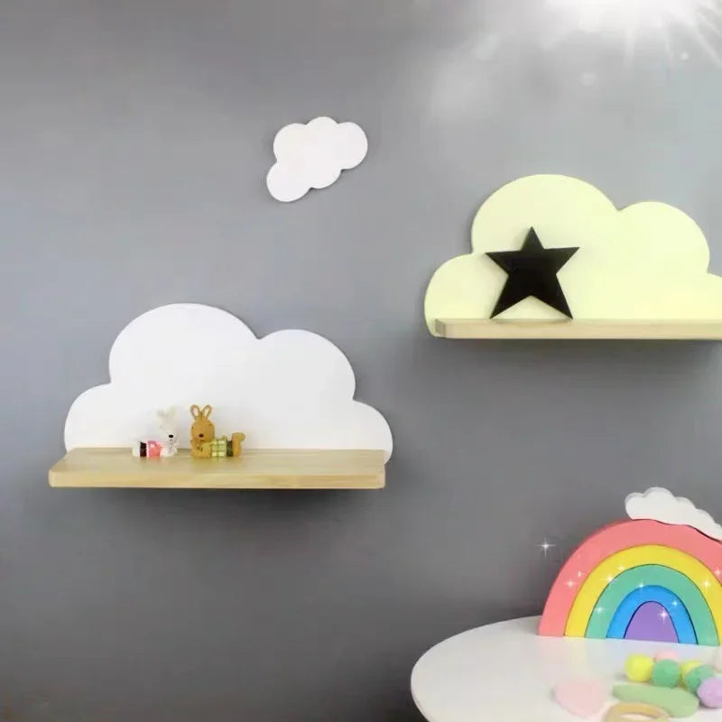 ÉTAGÈRE MURALE EN FORME DE NUAGE POUR CHAMBRE D'ENFANT