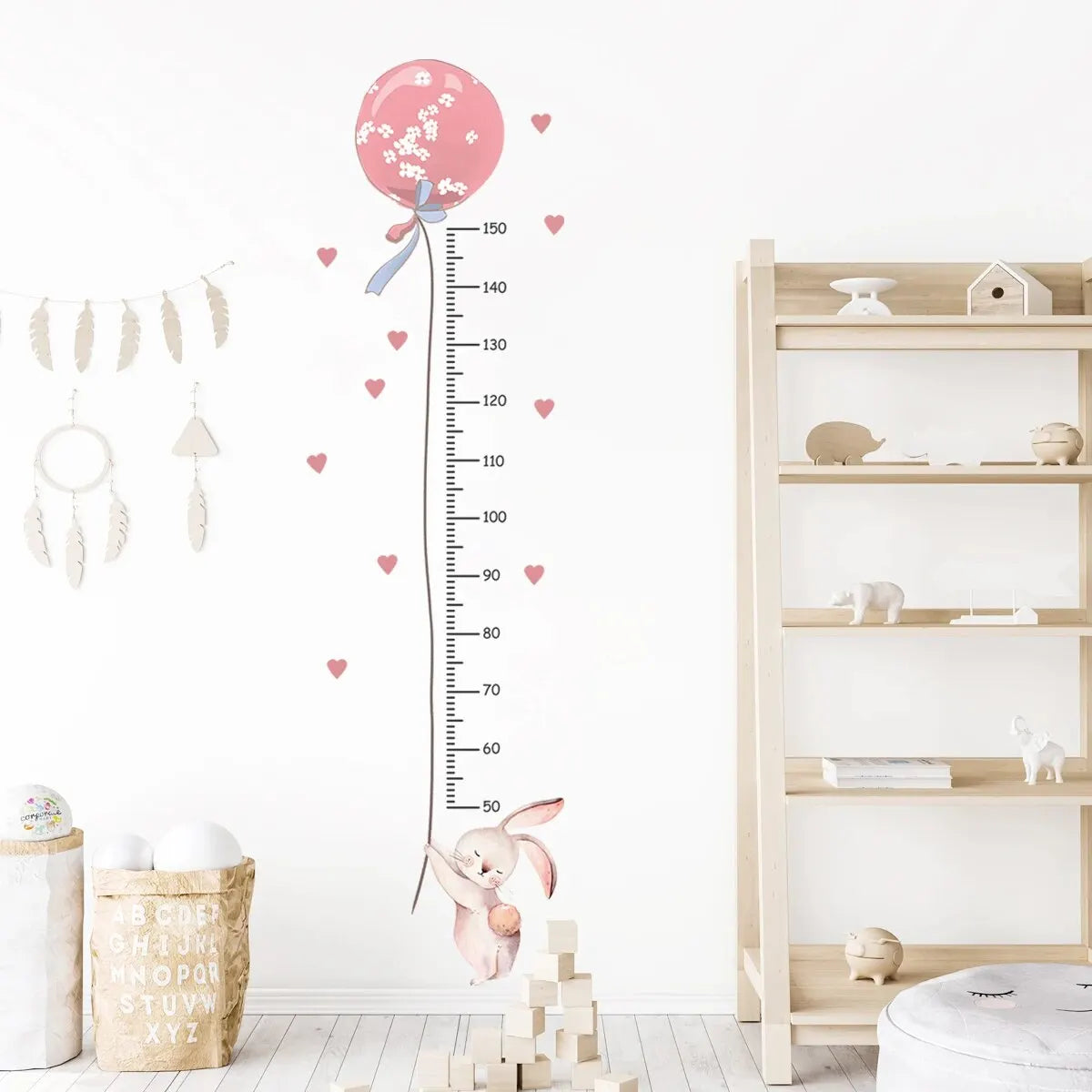 Sticker Toise Lapin Rose