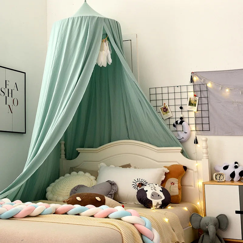 CIEL DE LIT EN COTON POUR CHAMBRE D'ENFANT-PLUSIEURS COLORIS