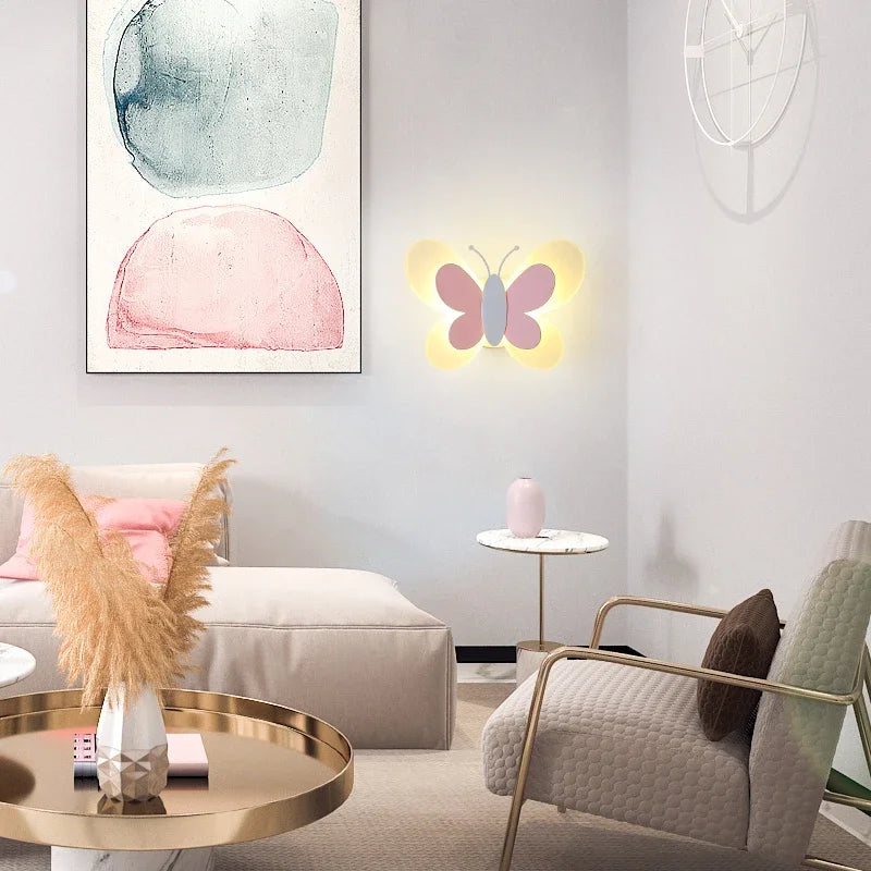 APPLIQUE MURALE PAPILLON AVEC INTERRUPTEUR TACTILE