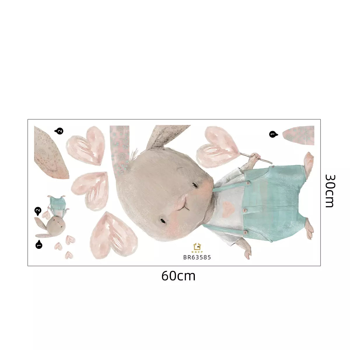 STICKER MURAL LAPINOU-PLUSIEURS MODÈLES