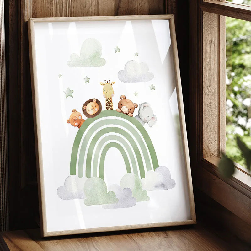 AFFICHE MURALE EN TOILE DE COTON BOHÈME-COLLECTION AVENTURE ANIMALIÈRE