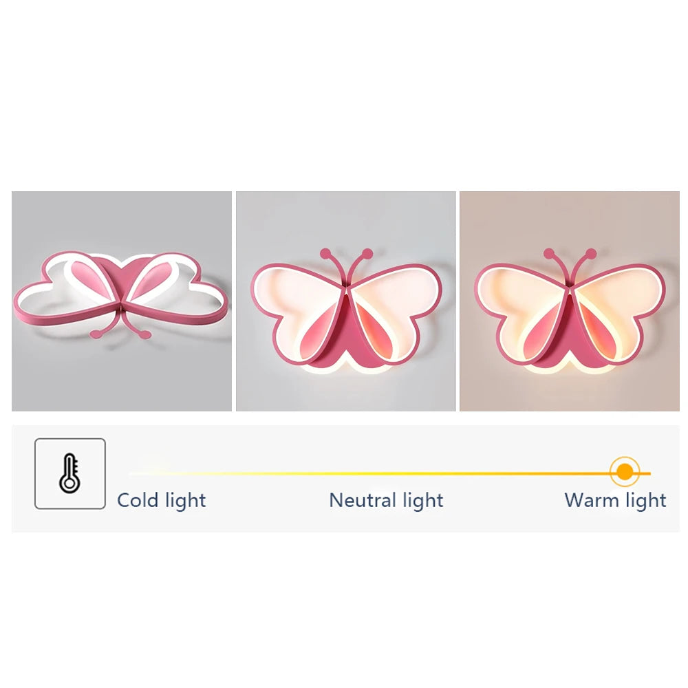 PLAFONNIER LED PAPILLON POUR CHAMBRE D'ENFANT