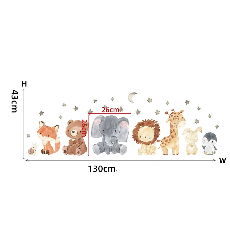 STICKER MURAL PARADE D'ANIMAUX