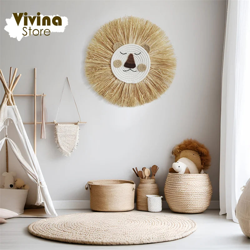 Decoration Murale Animal en Raphia