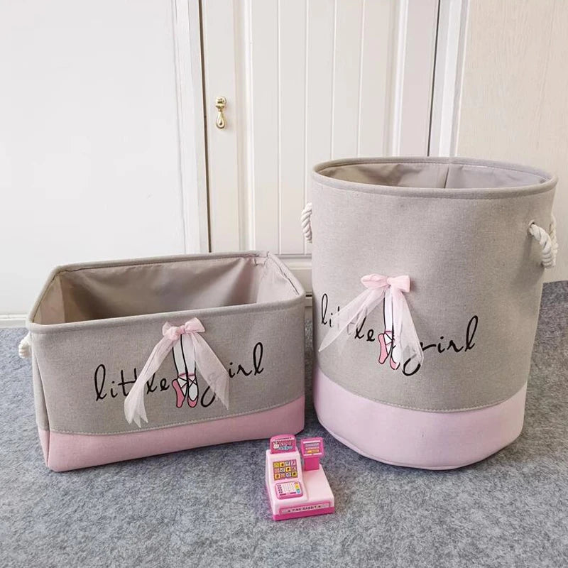 PANIER DE RANGEMENT ROSE LITTLE GIRL