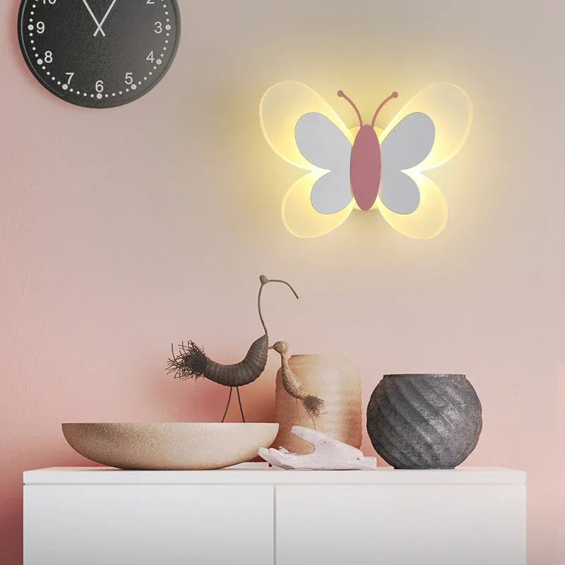 APPLIQUE MURALE PAPILLON AVEC INTERRUPTEUR TACTILE