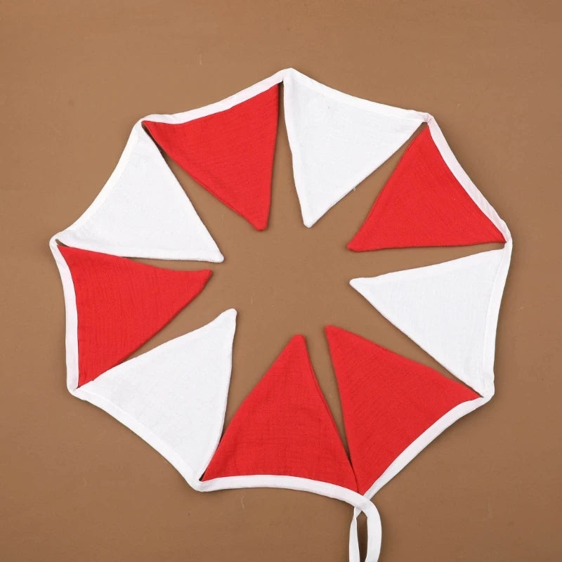 GUIRLANDE FANIONS EN TISSU-DÈCORATION BOHÈME POUR FÊTES ET CHAMBRES D'ENFANTS