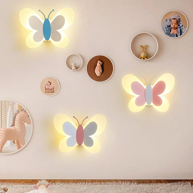 APPLIQUE MURALE PAPILLON AVEC INTERRUPTEUR TACTILE
