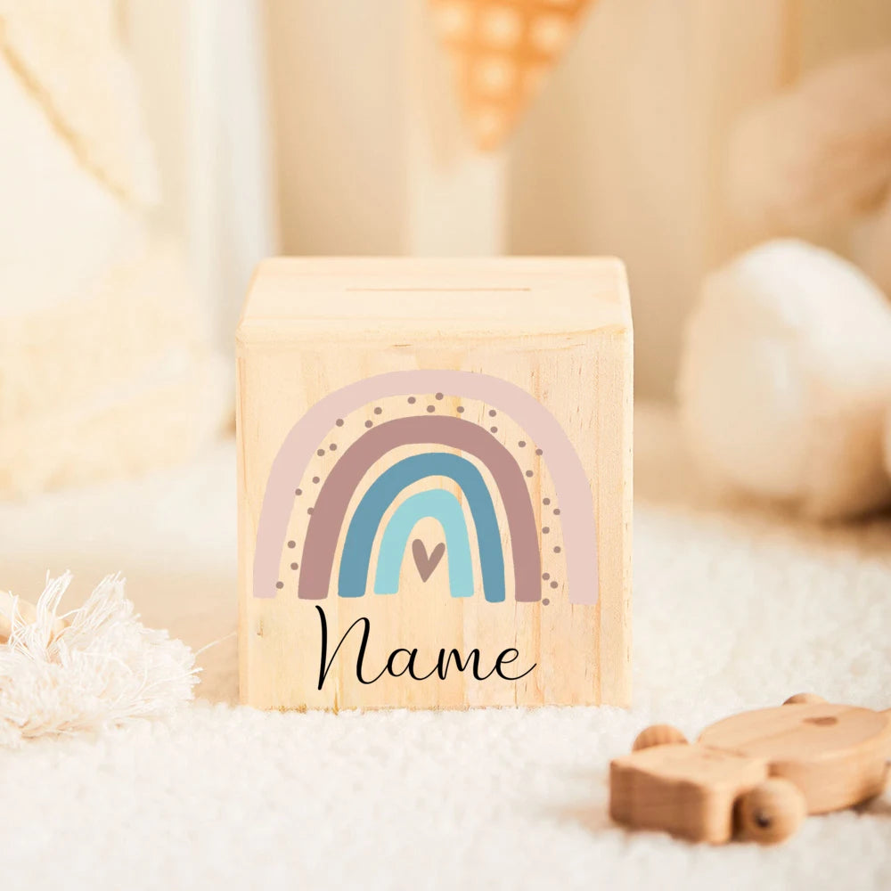 TIRELIRE EN BOIS PERSONNALISÉE