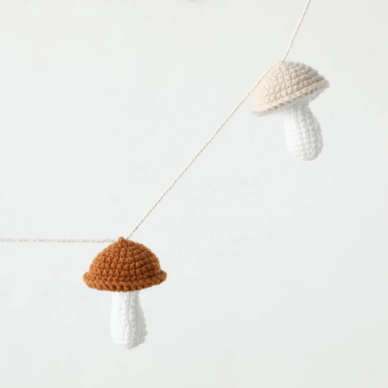 GUIRLANDE CHAMPIGNON EN CROCHET-DÉCORATION BOHÈME POUR CHAMBRE D'ENFANT