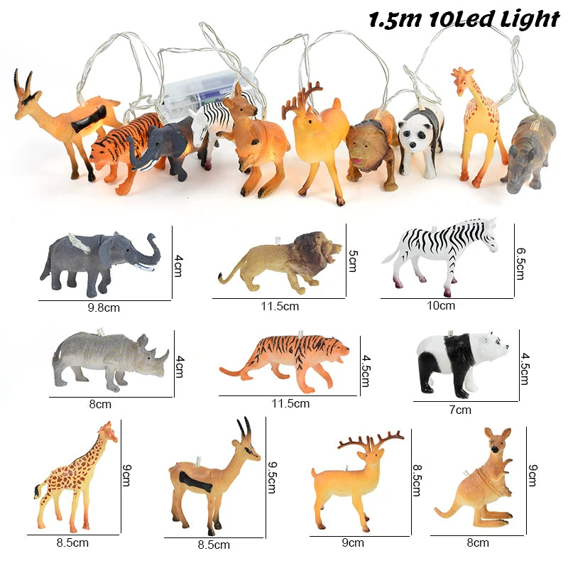 GUIRLANDE LUMINEUSE LED SAFARI ANIMAL POUR ENFANTS