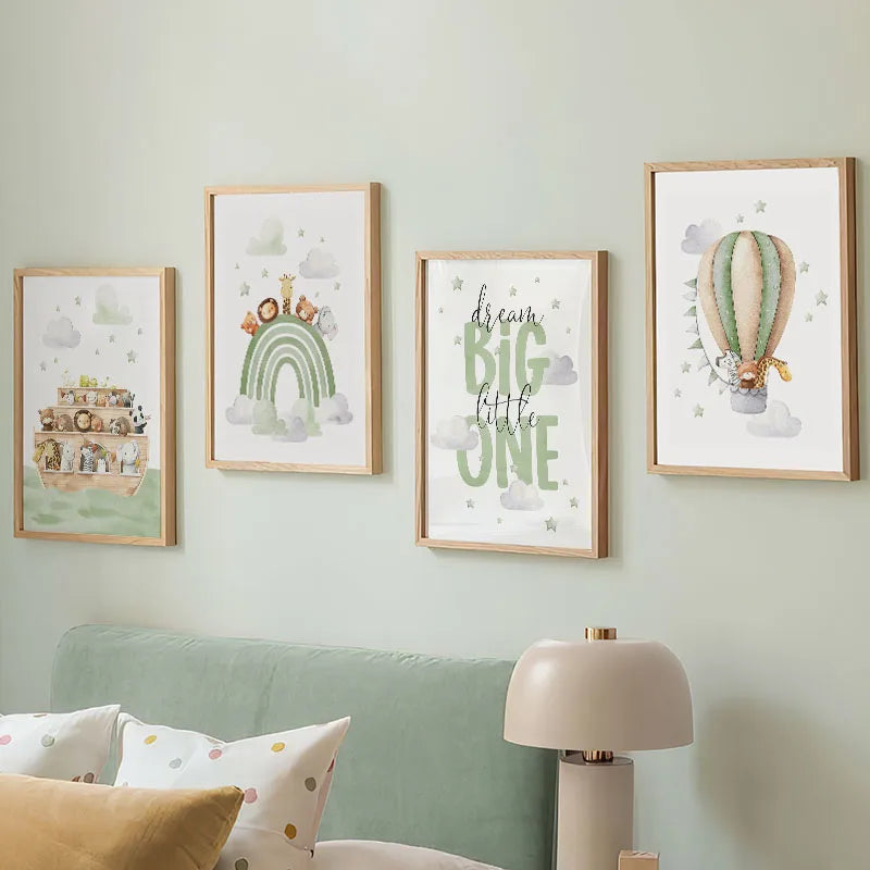 AFFICHE MURALE EN TOILE DE COTON BOHÈME-COLLECTION AVENTURE ANIMALIÈRE