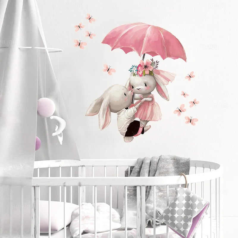 STICKER MURAL AMOUR EN VOL