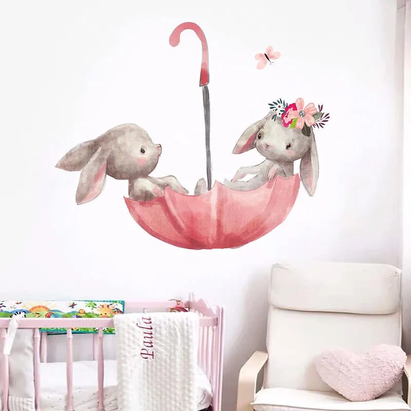 STICKER MURAL AMOUR EN VOL