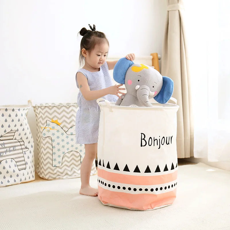 PANIER DE RANGEMENT PLIABLE EN TOILE