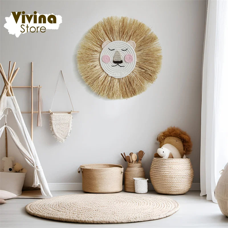 Decoration Murale Animal en Raphia
