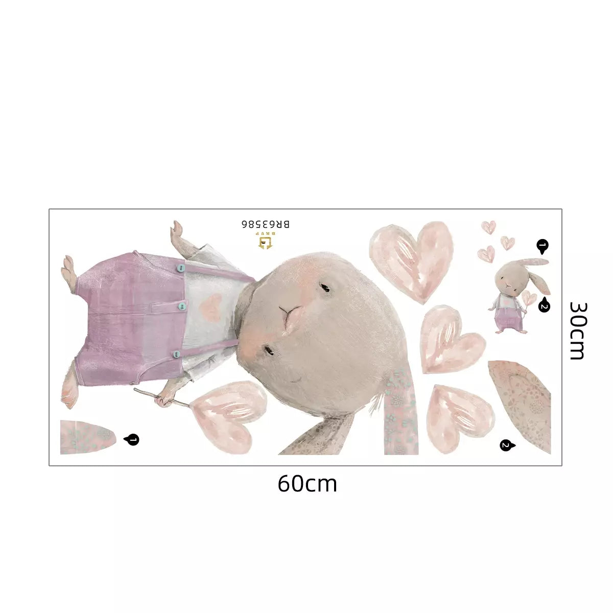 STICKER MURAL LAPINOU-PLUSIEURS MODÈLES
