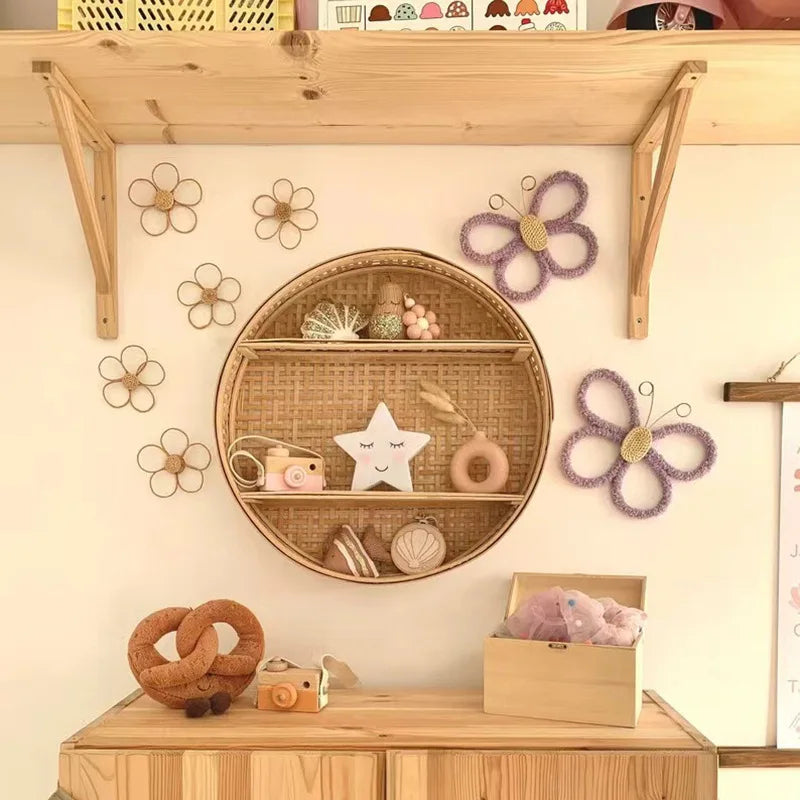 LOT DE 2 DÉCORATIONS MURALES EN FORME DE PAPILLON