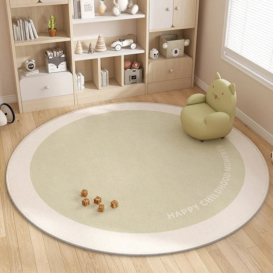 TAPIS ENFANT ROND " HAPPY CHILDHOOD MOMENTS"