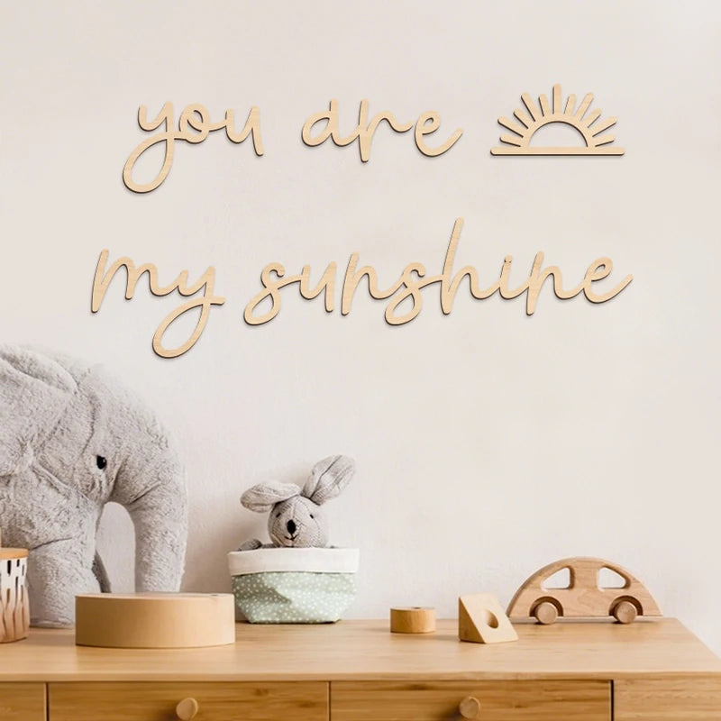 DÉCORATION MURALE EN BOIS- "YOU ARE MY SUNSHINE"