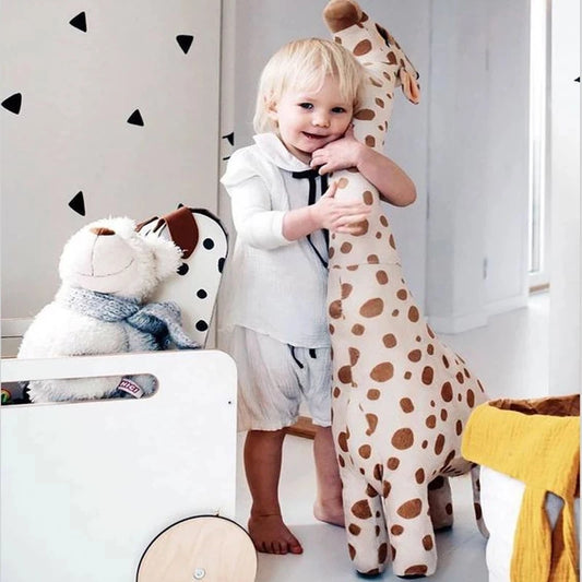 PELUCHE GÉANTE GIRAFE-DOUDOU ULTRA DOUX POUR ENFANTS