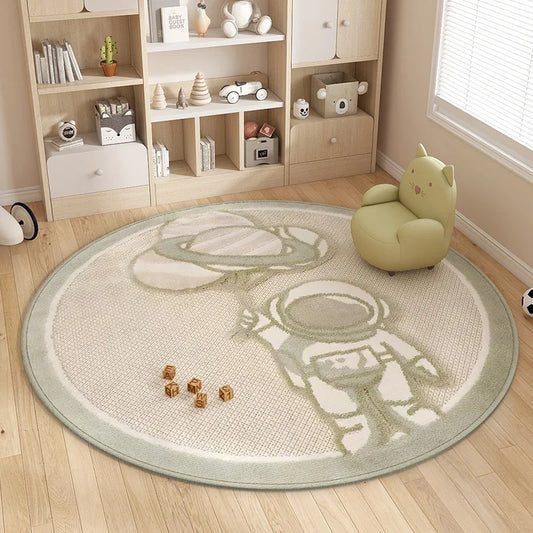 TAPIS ENFANT PETIT ASTRONAUTE – VERT SAUGE