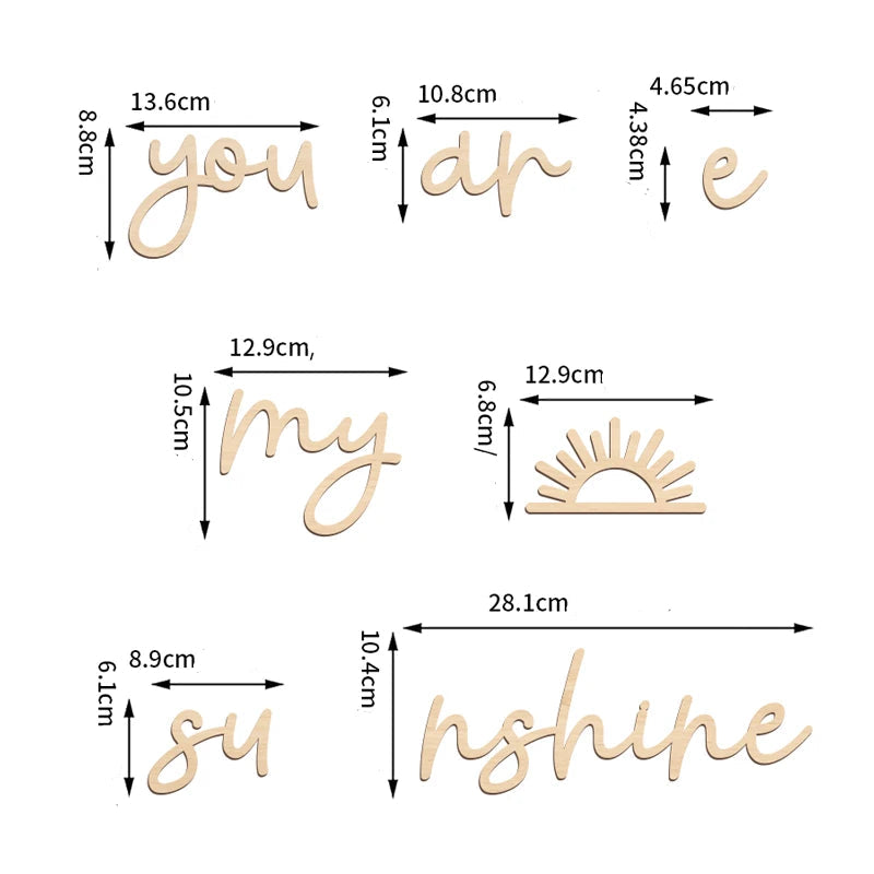 DÉCORATION MURALE EN BOIS- "YOU ARE MY SUNSHINE"