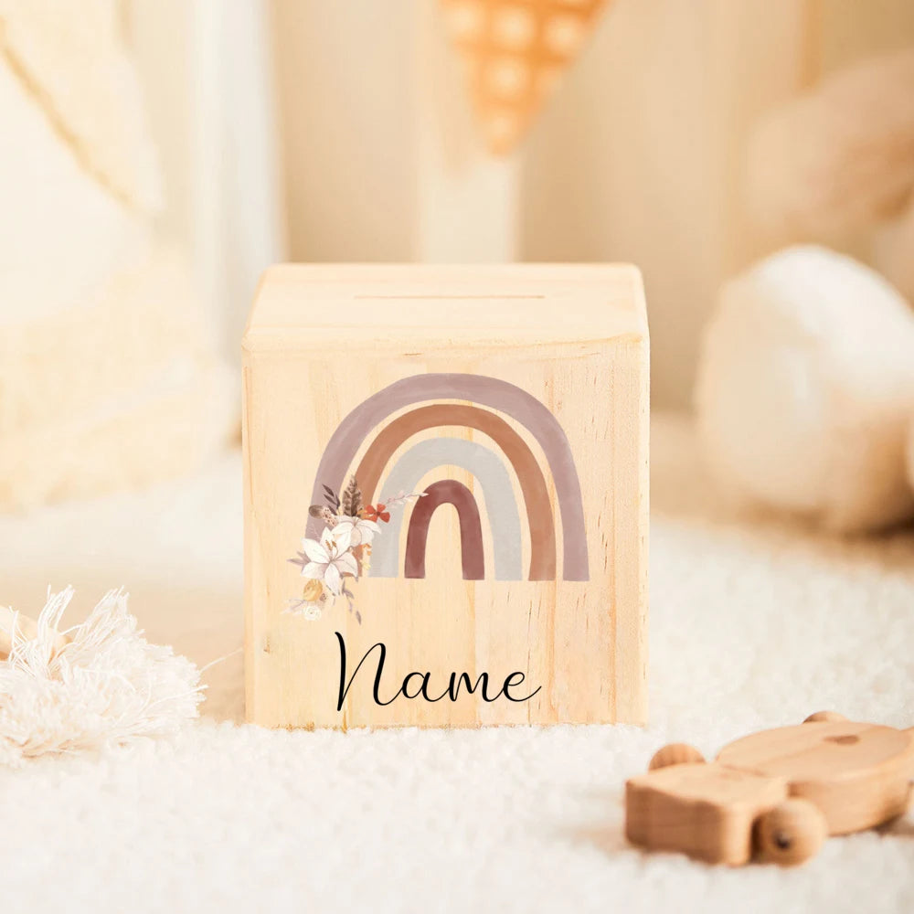 TIRELIRE EN BOIS PERSONNALISÉE