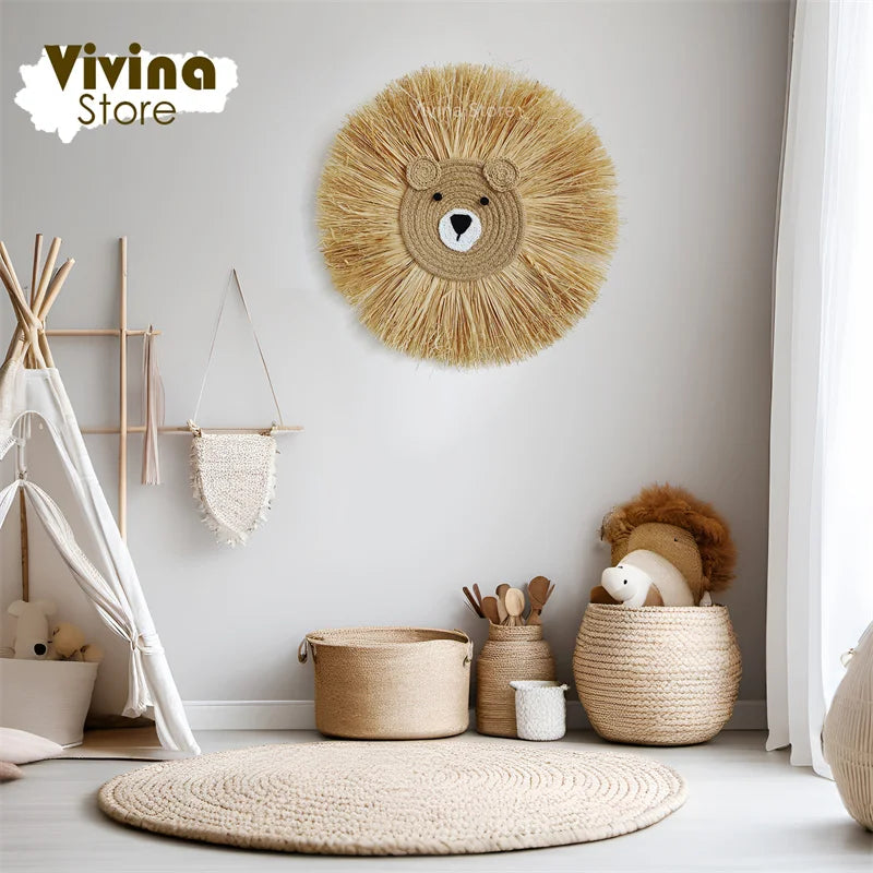 Decoration Murale Animal en Raphia