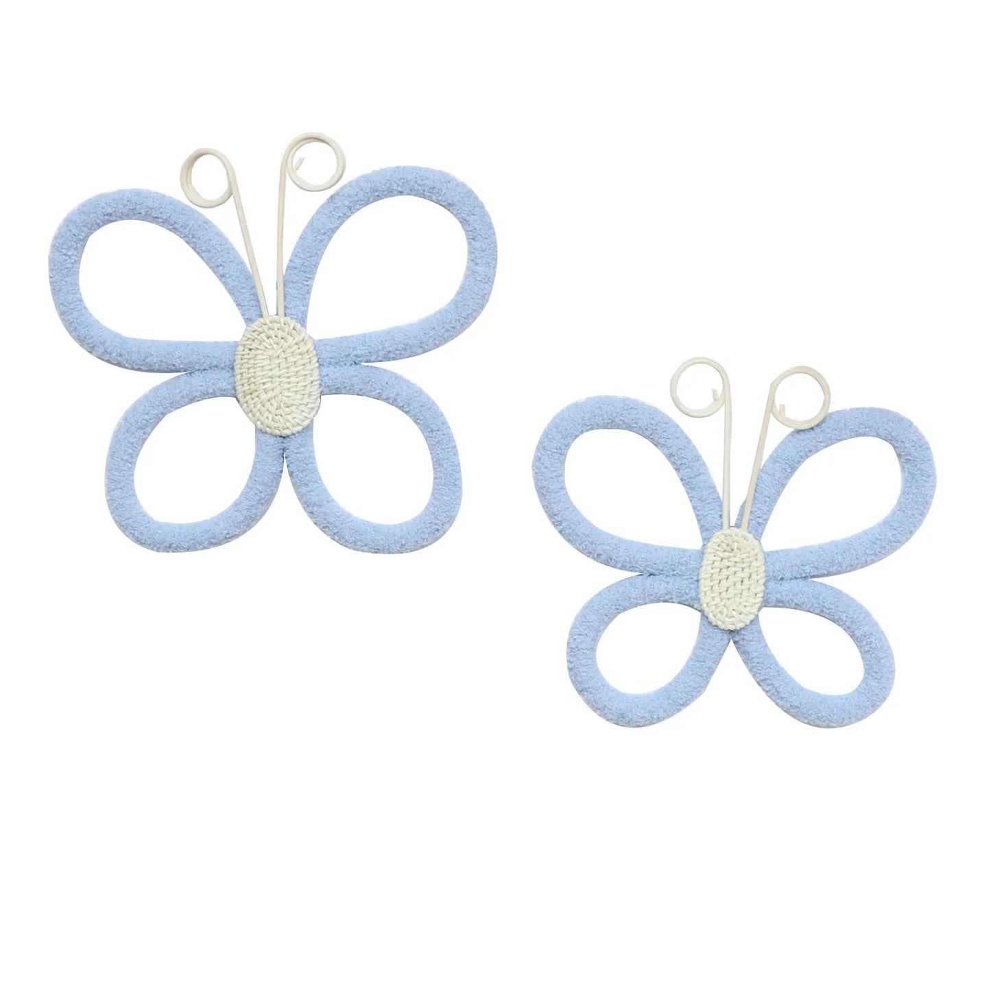 LOT DE 2 DÉCORATIONS MURALES EN FORME DE PAPILLON