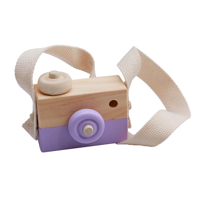 MINI APPAREIL PHOTO EN BOIS-DÉCORATION POUR CHAMBRE D'ENFANT