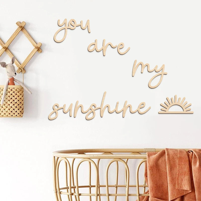 DÉCORATION MURALE EN BOIS- "YOU ARE MY SUNSHINE"