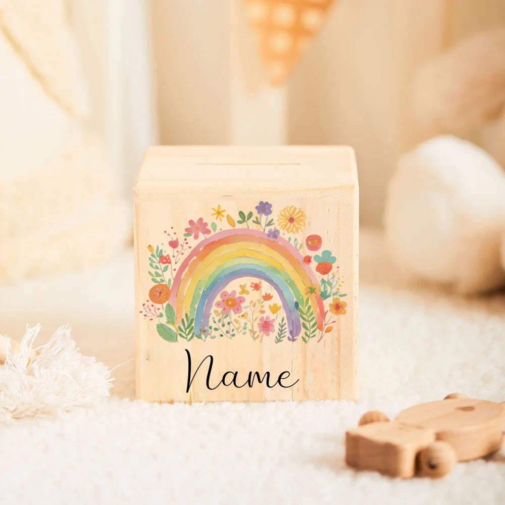 TIRELIRE EN BOIS PERSONNALISÉE