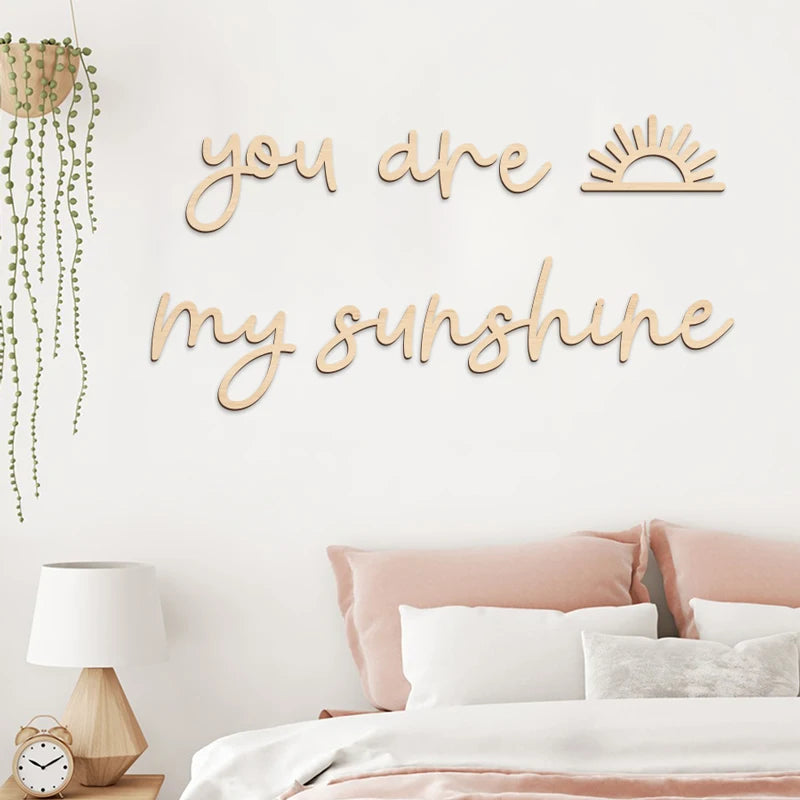 DÉCORATION MURALE EN BOIS- "YOU ARE MY SUNSHINE"