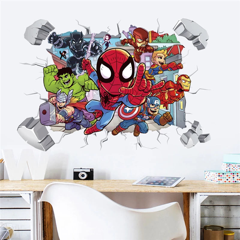 Sticker Mural Marvel-Super Héros