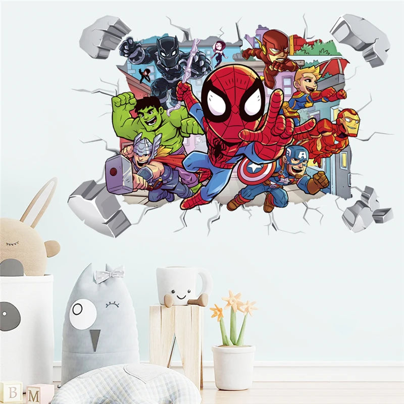Sticker Mural Marvel-Super Héros