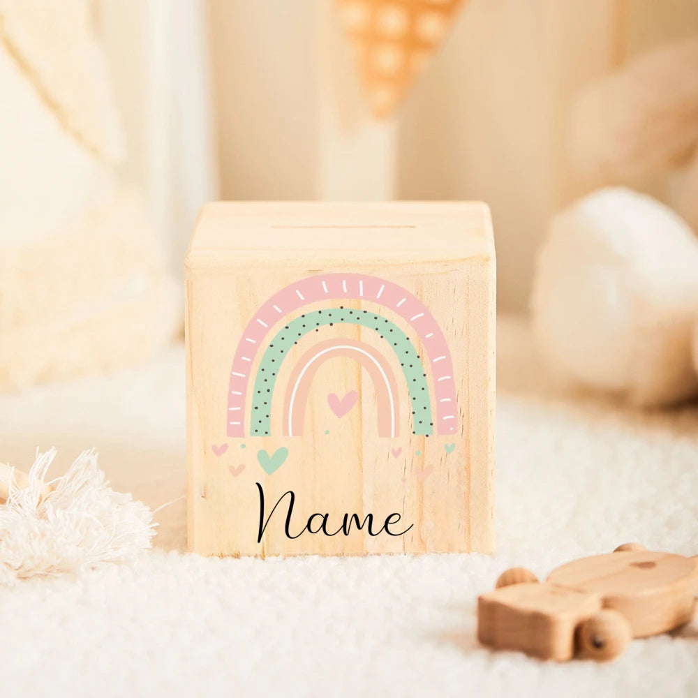 TIRELIRE EN BOIS PERSONNALISÉE
